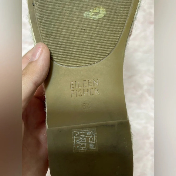 Eileen Fisher Mews Magma Melange Orange Stretch Espadrilles Flat Sandals Sz 6.5 - Picture 9 of 14